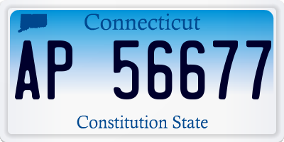 CT license plate AP56677