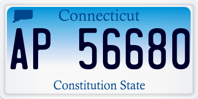 CT license plate AP56680