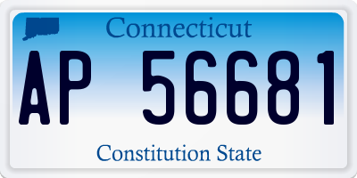 CT license plate AP56681