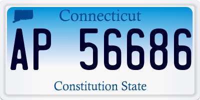 CT license plate AP56686