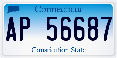 CT license plate AP56687