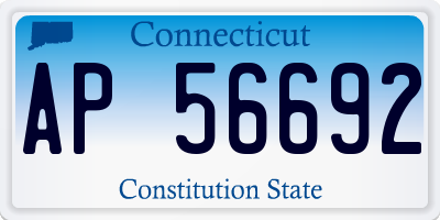 CT license plate AP56692