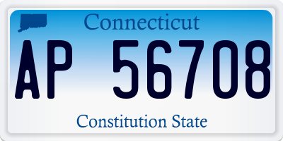 CT license plate AP56708