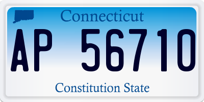 CT license plate AP56710