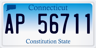 CT license plate AP56711