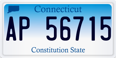 CT license plate AP56715