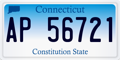 CT license plate AP56721
