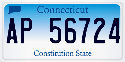 CT license plate AP56724
