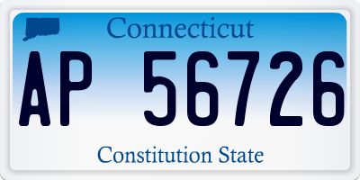 CT license plate AP56726