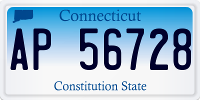 CT license plate AP56728