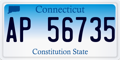 CT license plate AP56735