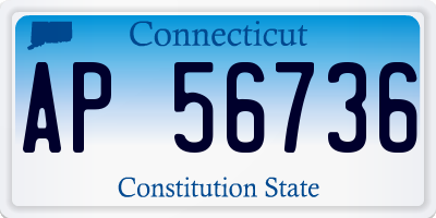 CT license plate AP56736