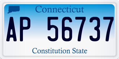 CT license plate AP56737