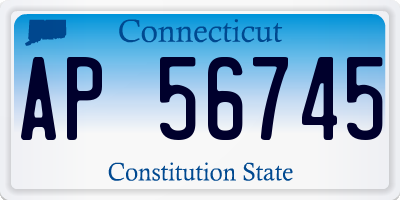 CT license plate AP56745