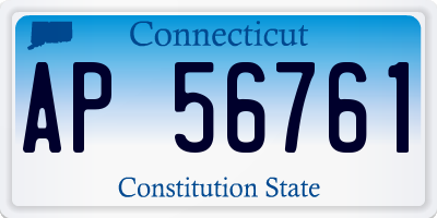 CT license plate AP56761