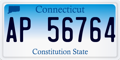CT license plate AP56764