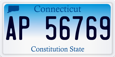 CT license plate AP56769