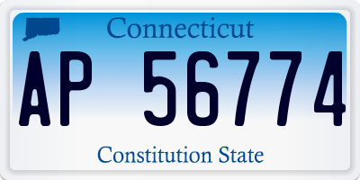 CT license plate AP56774