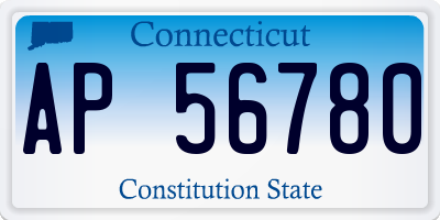 CT license plate AP56780