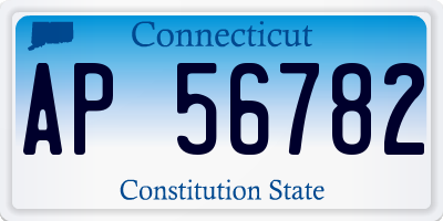 CT license plate AP56782