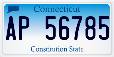 CT license plate AP56785