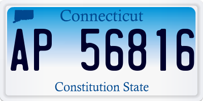 CT license plate AP56816