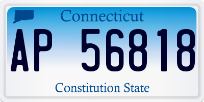 CT license plate AP56818