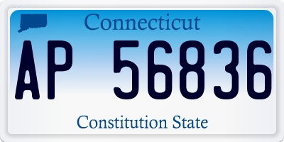 CT license plate AP56836