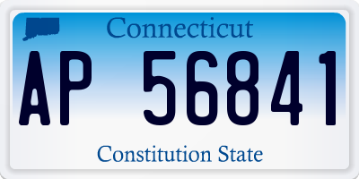 CT license plate AP56841