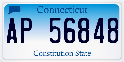 CT license plate AP56848