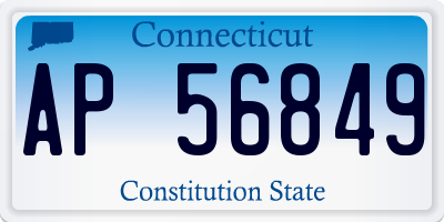 CT license plate AP56849