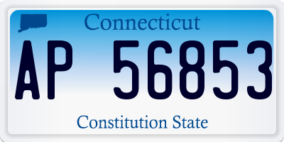CT license plate AP56853