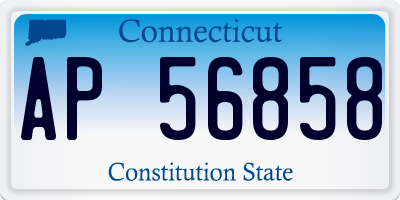 CT license plate AP56858