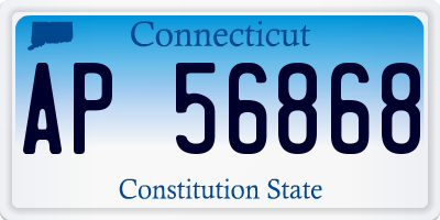 CT license plate AP56868