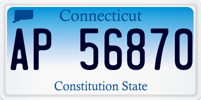 CT license plate AP56870