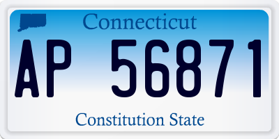 CT license plate AP56871