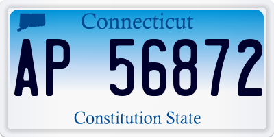 CT license plate AP56872