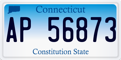 CT license plate AP56873