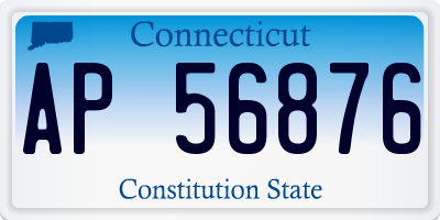 CT license plate AP56876