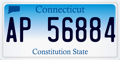 CT license plate AP56884