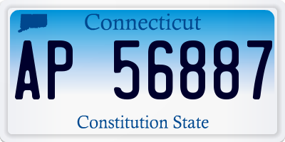 CT license plate AP56887