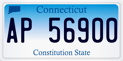 CT license plate AP56900