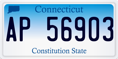 CT license plate AP56903