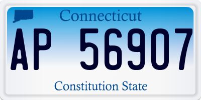 CT license plate AP56907