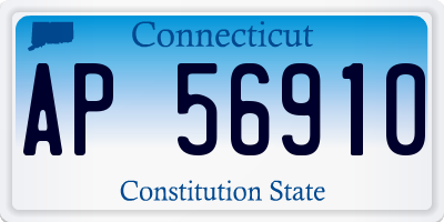 CT license plate AP56910