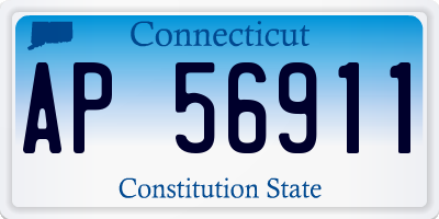 CT license plate AP56911