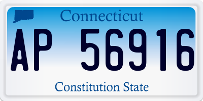 CT license plate AP56916