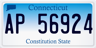 CT license plate AP56924