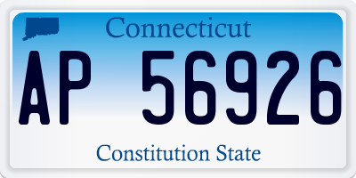 CT license plate AP56926