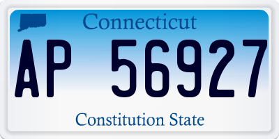 CT license plate AP56927